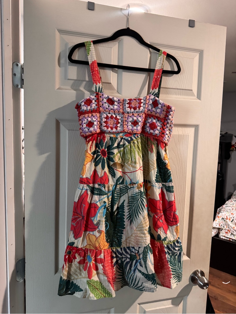 Anhropologie x Farm Rio Crochet Mini Dress